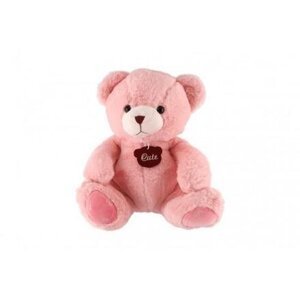 Medvěd sedící plyš 40cm růžový v sáčku