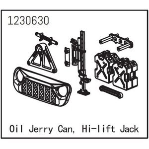 Grill, Oil Jerry Can and High Lift Jack RC auta IQ models