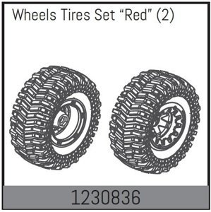 1230836 - Beadlock Wheel Set128*65mm - Red (2) RC auta IQ models