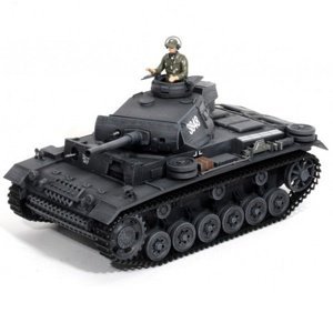 RC tank 1:16 Torro Panzer III., 2.4GHz, Airbrush Grey, BB střely, kouř, zvuk Tanky TORRO IQ models