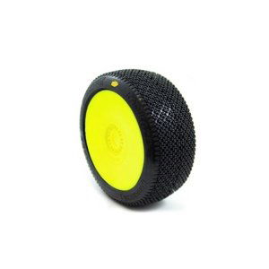 KAMIKAZE V2 BUGGY C2 (SOFT) nalepené gumy, žluté disky, 2 ks. Kola IQ models