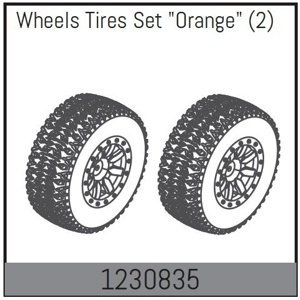 1230835 - Wheel Set 110x45mm - Orange (2) RC auta IQ models