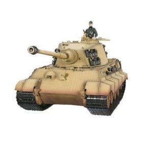 Torro King Tiger 1:16, IR, zvuk, kompletně v kovu, balení v dřevěné bedně, desert color Tanky TORRO IQ models