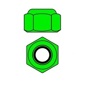 Hliníkové Nylon STOPmatky M2 - zelené - 10 ks. Příslušenství auta IQ models