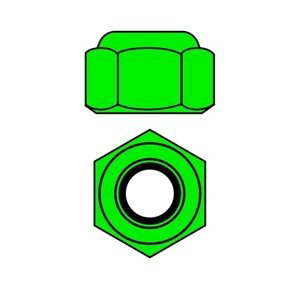 Hliníkové Nylon STOPmatky M4 - zelené - 10 ks. Příslušenství auta IQ models