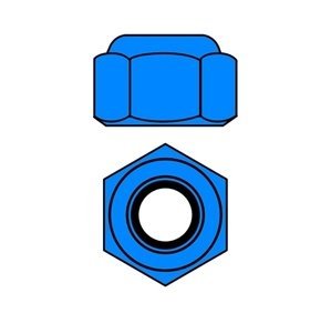 Hliníkové Nylon STOPmatky M4 - modré - 10 ks. Příslušenství auta IQ models