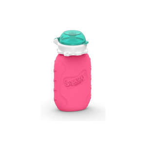 Squeasy Gear Silikónová kapsička na dětskou stravu 104ml - růžová