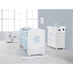 Trama BIG STAR POSTÝLKA 120X60 cm, white-blue