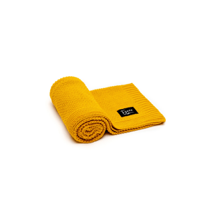 ESECO Pletená deka, mustard
