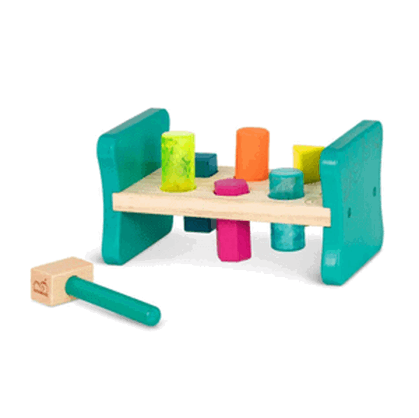 B-Toys Zatloukačka dřevěná Pound & Play