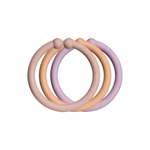 Bibs Loops kroužky 12 ks Blush Peach/Peach/Dusky Lilac