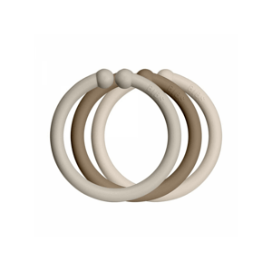 Bibs Loops kroužky 12 ks Sand Dark/Dark Oak/Vanilla