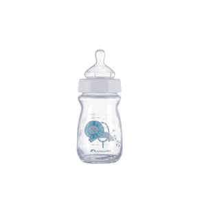 Bebeconfort Kojenecká láhev Emotion Glass 130ml 0-6m White