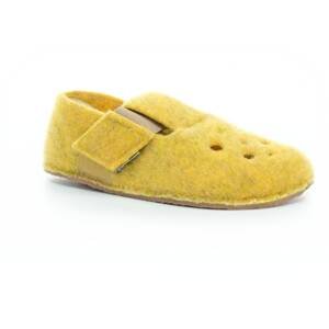 bačkory Pegres BF04 žlutá filcové Velikost boty (EU): 25, Vnitřní délka boty: 159, Vnitřní šířka boty: 68