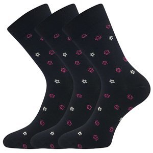 Ponožky Voxx Flowrana černá, 3 páry Velikost ponožek: 35-38 EU