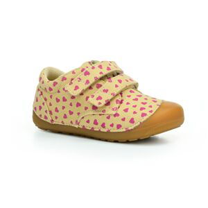 Bundgaard Petit Strap Canvas Beige Hearts barefoot boty Velikost boty (EU): 25, Vnitřní délka boty: 157, Vnitřní šířka boty: 63