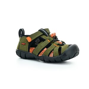 Keen Seacamp Dark Olive/Gold Flame (CNX) barefoot sandály Velikost boty (EU): 30, Vnitřní délka boty: 185, Vnitřní šířka boty: 75