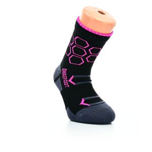 Little Shoes Ponožky Sport Hexagon Kids BF Black Pink, 1 pár Velikost ponožek: 30-34 EU