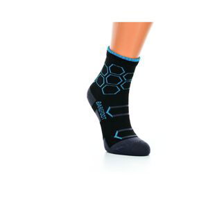 Little Shoes Ponožky Sport Hexagon BF Black Turquoise, 1 pár Velikost ponožek: 43-46 EU