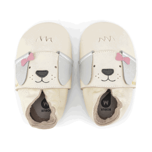 capáčky Bobux Little Bow Pup Vanilla (soft sole) Velikost boty (EU): 19, Vnitřní délka boty: 117, Vnitřní šířka boty: 56