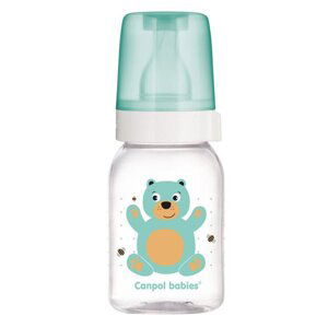 CANPOL BABIES Lahev s potiskem CUTE ANIMALS 120ml - zelená