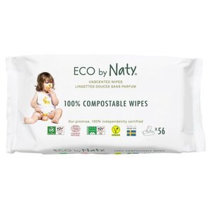 ECO BY NATY Sensitive 56 ks, bez vůně - vlhčené ubrousky