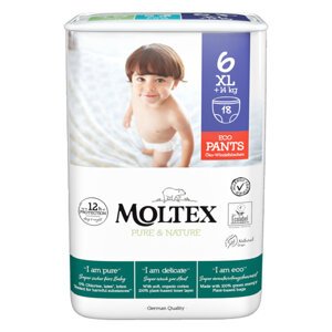 MOLTEX Pure&Nature Kalhotky plenkové jednorázové 6 XL (14 kg+) 18 ks