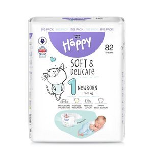 BELLA HAPPY BABY Pleny jednorázové New Born 2-5 kg Big Pack 82 ks