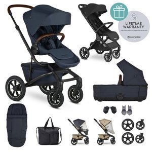 EASYWALKER Kočárek kombinovaný Jimmey Indigo Blue XXL AIR + RWS + Jackey XL Shadow Black