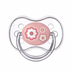 CANPOL BABIES Dudlík silikonový symetrický 6-18m Newborn Baby ružové