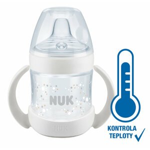 NUK Lahvička na učení Nature Sense s kontrolou teploty 150 ml bílá