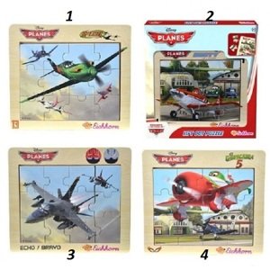 Dřevěné puzzle Planes 12 ks - 4