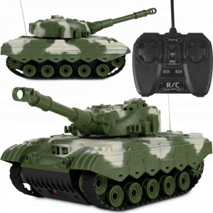Tank TIGER na dálkové ovládání se světlem a zvukem - vojenská zelená