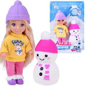 Malá panenka se sněhulákem - akce:olepený plastový obal