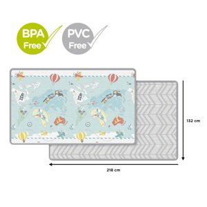 SKIP HOP Podložka na hraní bez PVC a BPA 218x132cm Malý cestovatel 0m+