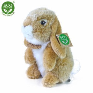 RAPPA Plyšový králík béžový stojící 18 cm ECO-FRIENDLY
