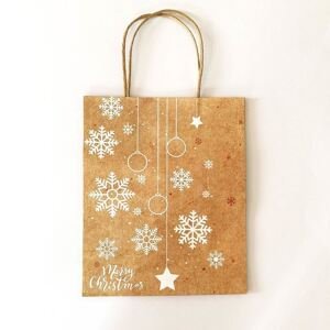 Vánoční taška - sněhové vločky - velikost S