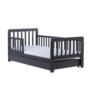 Dětská postel se zábranou New Baby ERIK 160x80 cm Varianta: a šuplíkem Drewex Nidum 140x70 cm grafit - šedá