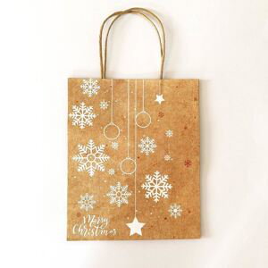 Vánoční taška - sněhové vločky - velikost M