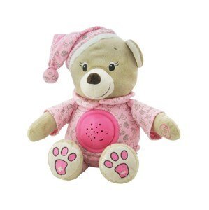 Plyšový usínáček medvídek s projektorem Baby Mix Varianta: růžová