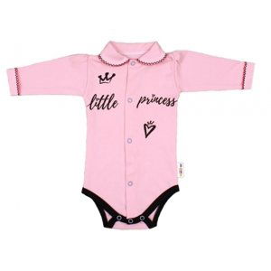 Baby Nellys Body dlouhý rukáv s límečkem, růžové Little Princess Velikost koj. oblečení: 62 (2-3m)