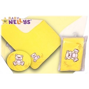 Baby Nellys  Deka/dečka froté/velur - Medvídek Teddy Bear - krémová