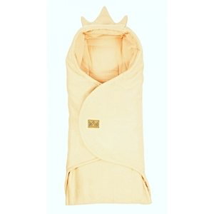 Zavinovací deka s kapucí Little Elite, 100 x 115 cm, Kralovská koruna - pudrově růžová