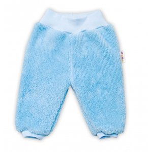 Baby Nellys Kojenecké chlupáčkové tepláčky Cute Bunny - modré Velikost koj. oblečení: 56 (1-2m)