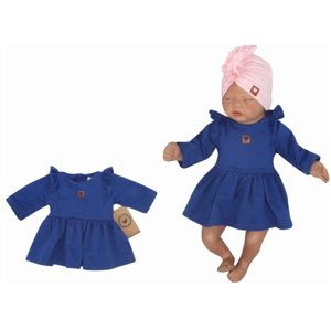 Z&Z Z&Z Dětské teplákové šatičky/tunika Princess - tm.modré Velikost koj. oblečení: 86 (12-18m)