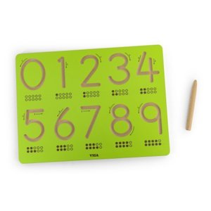 Dřevěná tabulka - číslice