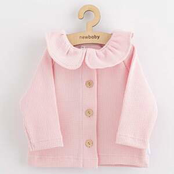Kojenecký kabátek na knoflíky New Baby Luxury clothing Laura Varianta: růžová/56 (0-3m)