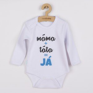 Body s potiskem New Baby máma plus táta rovná se JÁ Varianta: modrá/86 (12-18m)