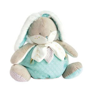 Doudou et Compagnie Paris Doudou Tyrkysový králíček s prostorem pro uložení pyžámka 38 cm