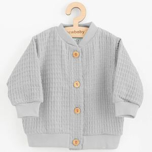 Kojenecký mušelínový kabátek New Baby Comfort clothes Varianta: šedá/80 (9-12m)